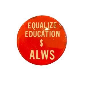 Vintage Alameda High School & Education Pinback Button Lot - Set of 3